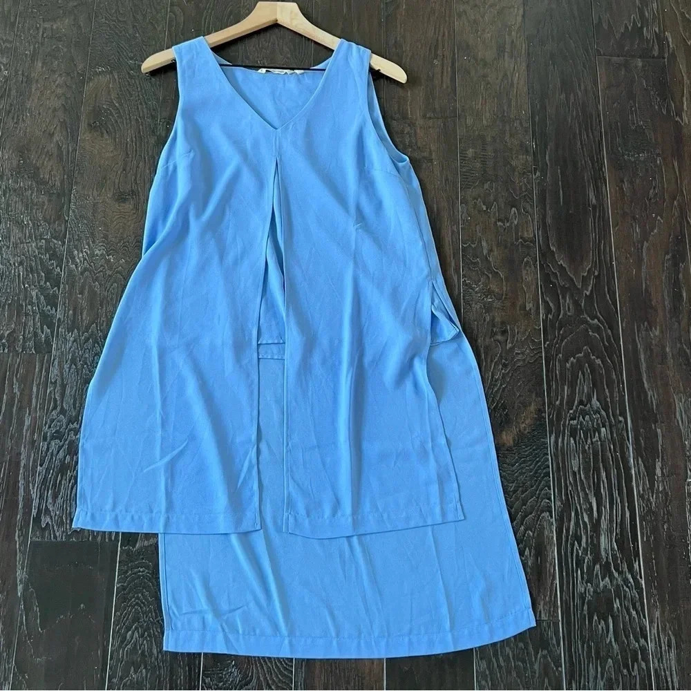 Soft Surroundings Flowy layered tiered Tunic Top Blouse High Low XS Sleeveless - Picture 11 of 14